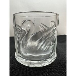 Gloria Vanderbilt Glass SWAN Candy Dish Vase 24% Lead Crystal‎